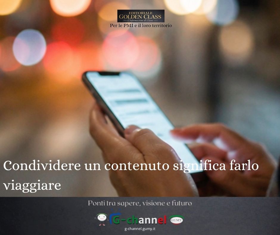 Condividere un contenuto significa farlo viaggiare